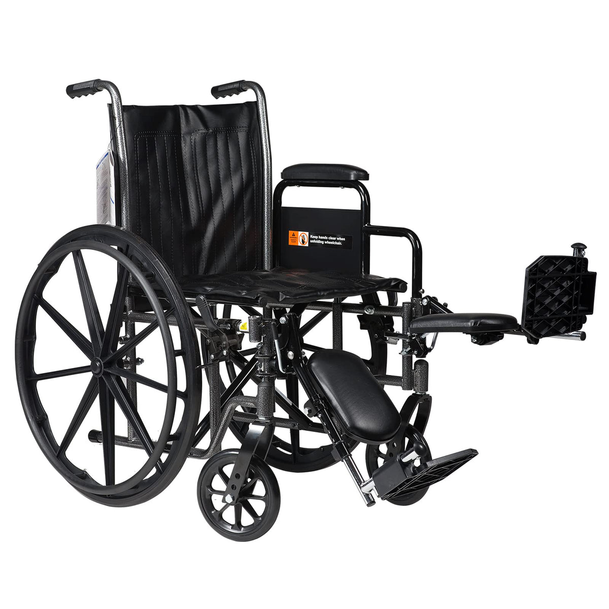 Silver 16 x 16 Wheelchair with Detachable Desk Arms and Elevating Leg Rests C1917