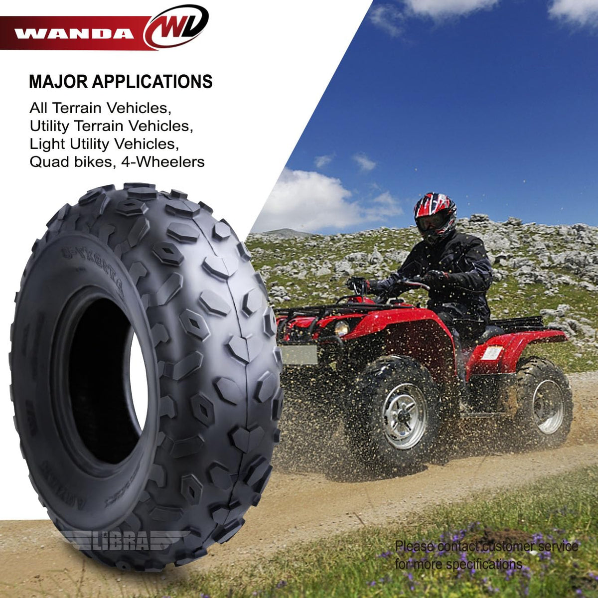 2 ATV Tires 19x7-8 Front E85052