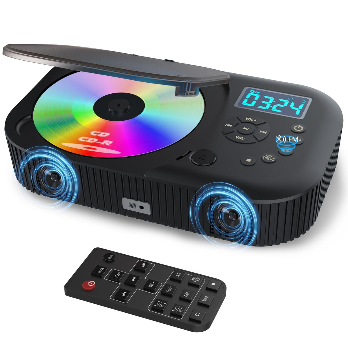 Portable Dual Stereo CD Player Black M738