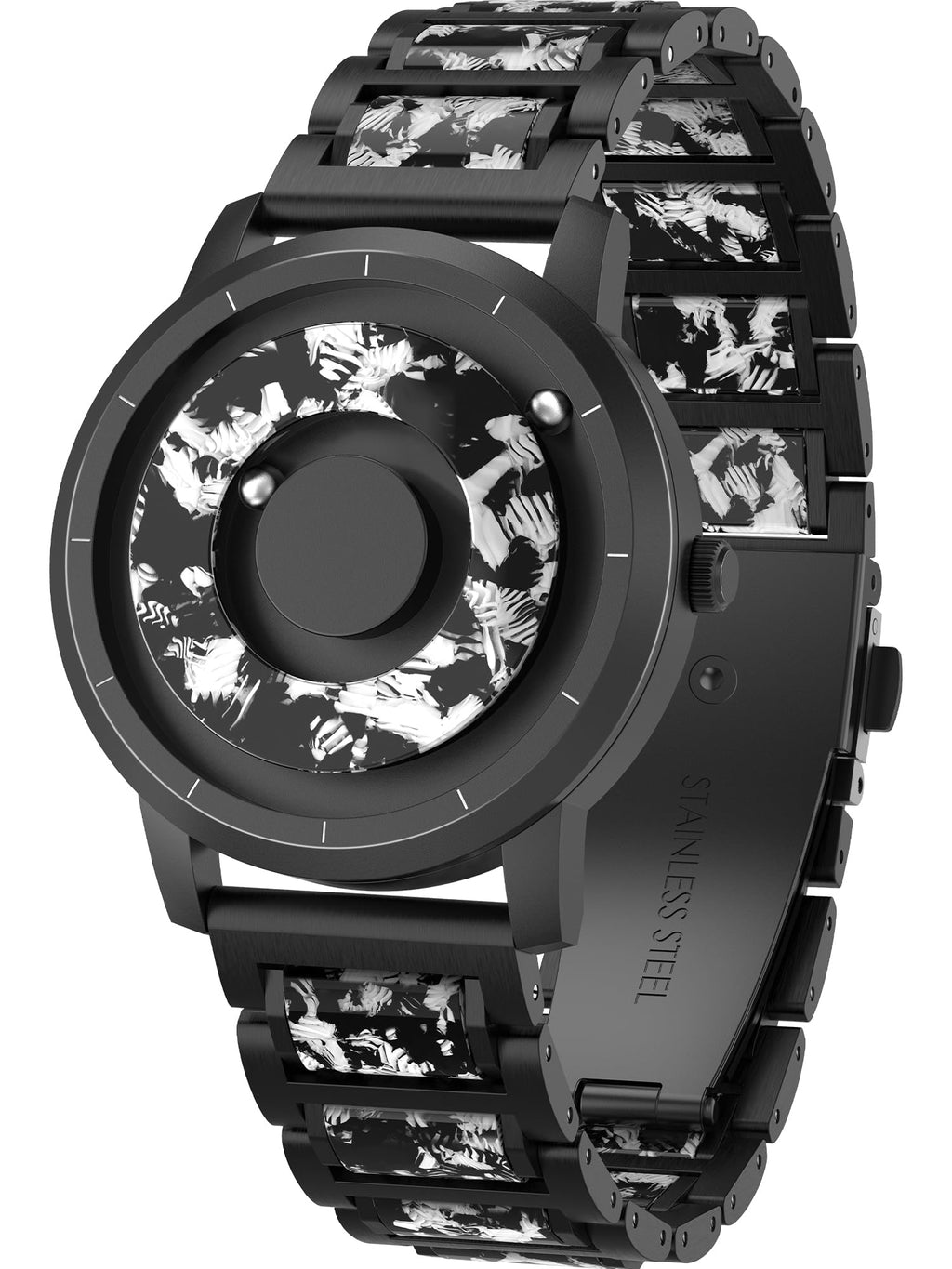 Magnetic Quartz Watch with Stainless Steel Band H7014