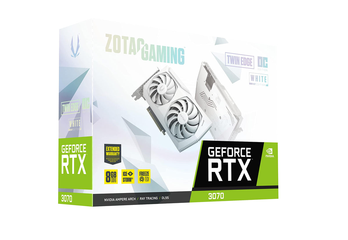 White 8GB GDDR6 256-bit PCIE 4.0 Gaming Graphics Card G171