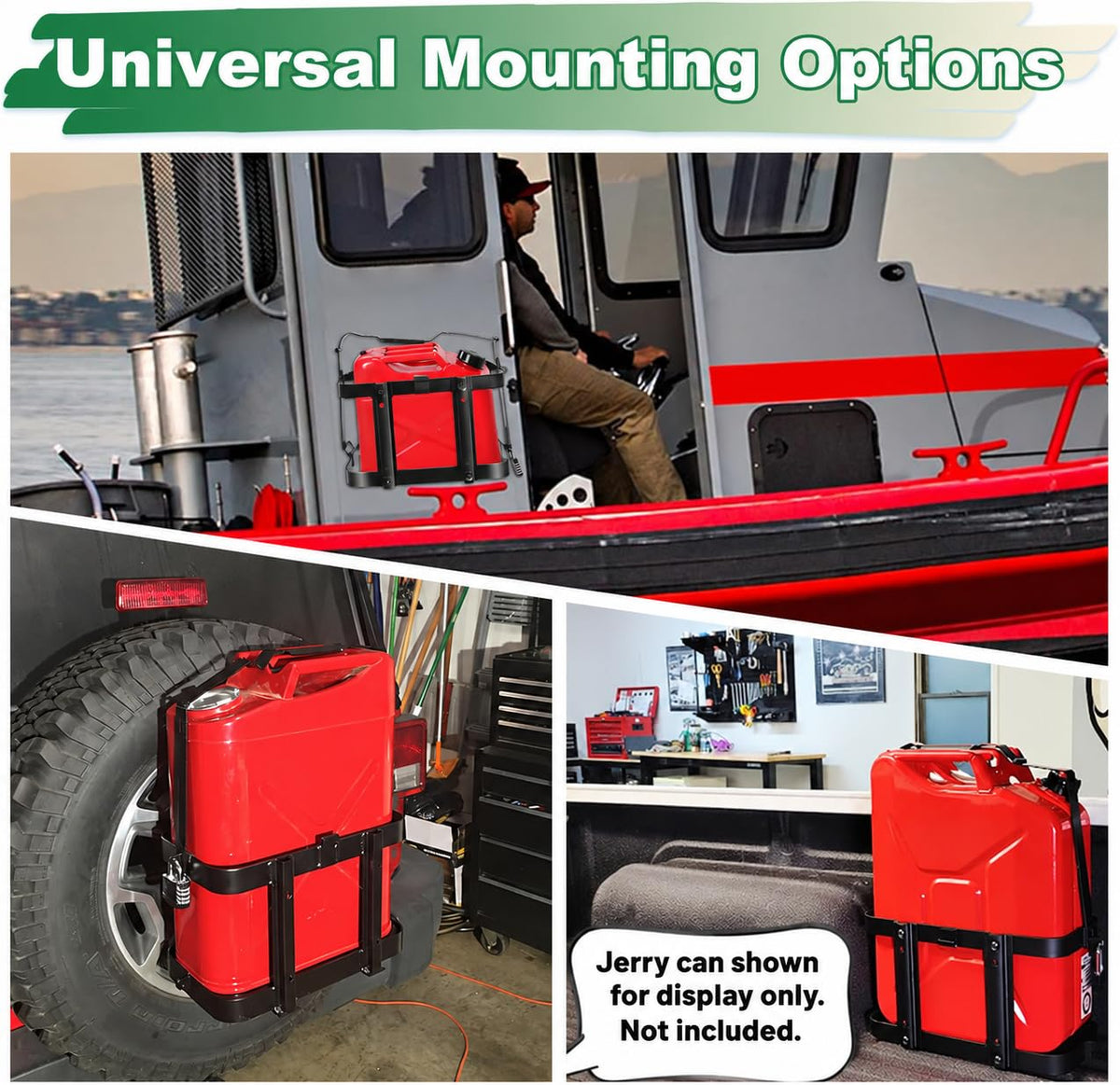 Gas Can Holder Rack with Combination Lock, 5 Gallon M68480