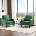 Green Linen Fabric Accent Chairs Set of 2 D608804