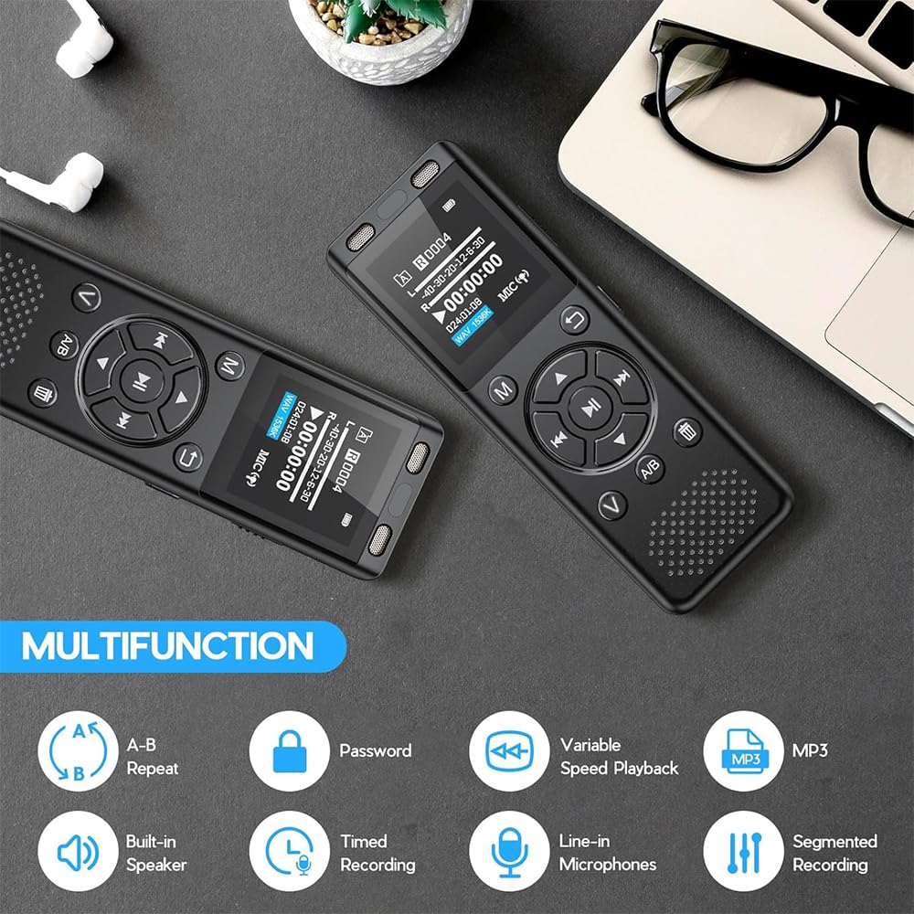 64GB Digital Voice Recorder with Playback D309793