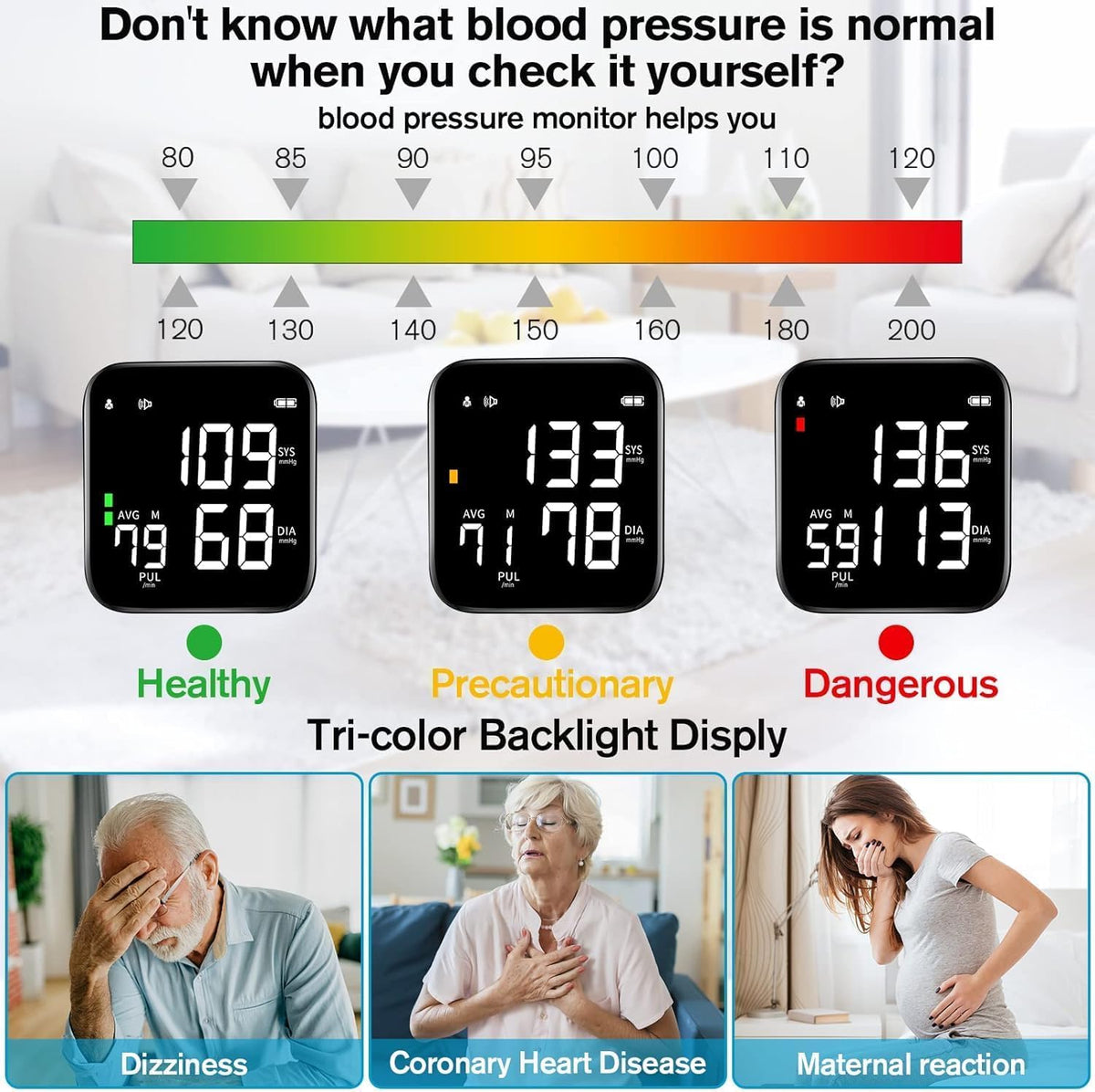 Wrist Blood Pressure Monitor with 90X2 Readings Memory I27592