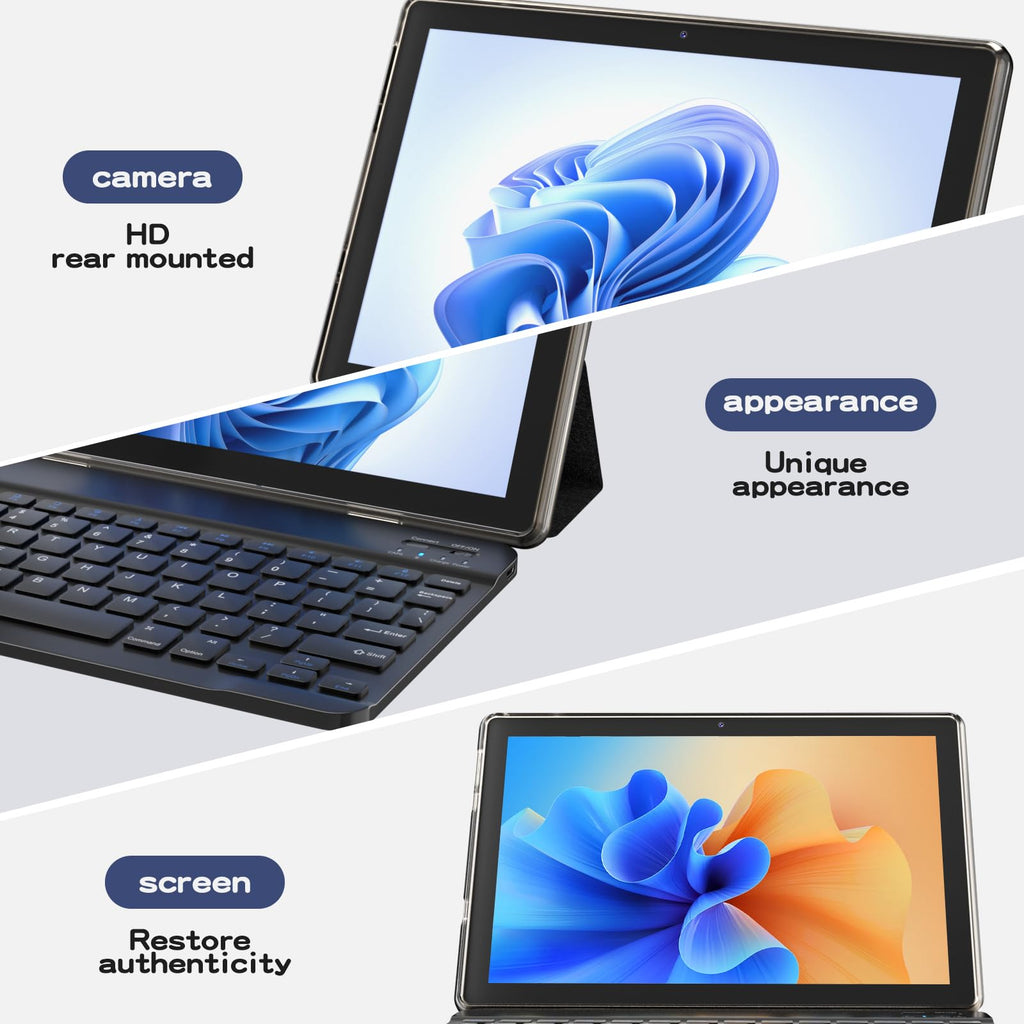 Android 15 Tablet 10 Inch 18GB RAM 128GB ROM Black H6216