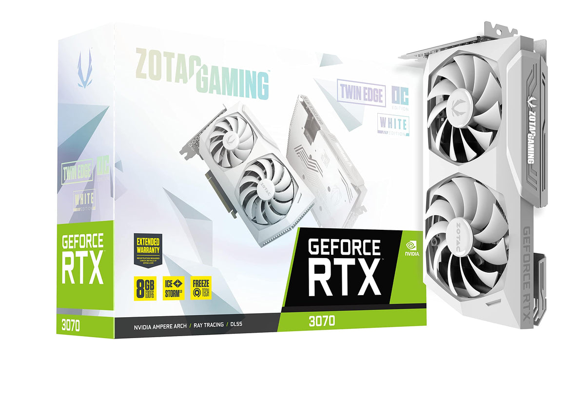 White 8GB GDDR6 256-bit PCIE 4.0 Gaming Graphics Card G171