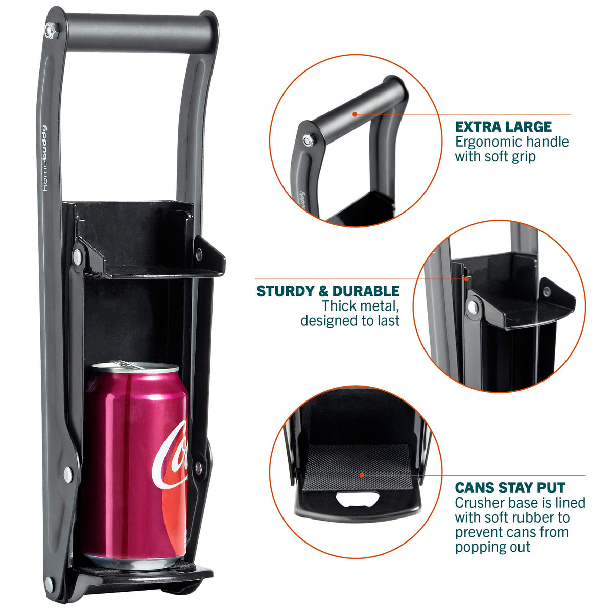 12 Oz. and 16 Oz. Wall Mounted Can Crusher K867