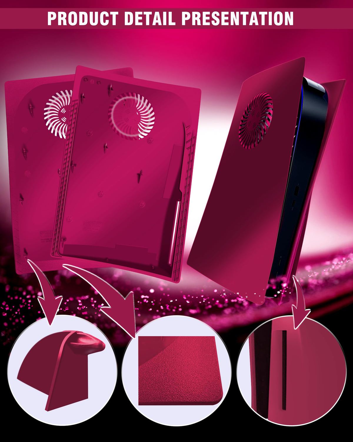 Cosmic Red Vented Faceplate for PS5 Disc Edition B88847