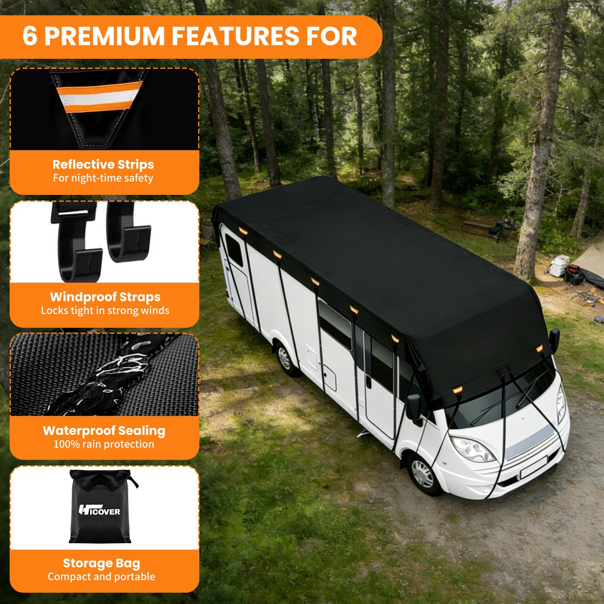 600D Waterproof RV Roof Cover G6254