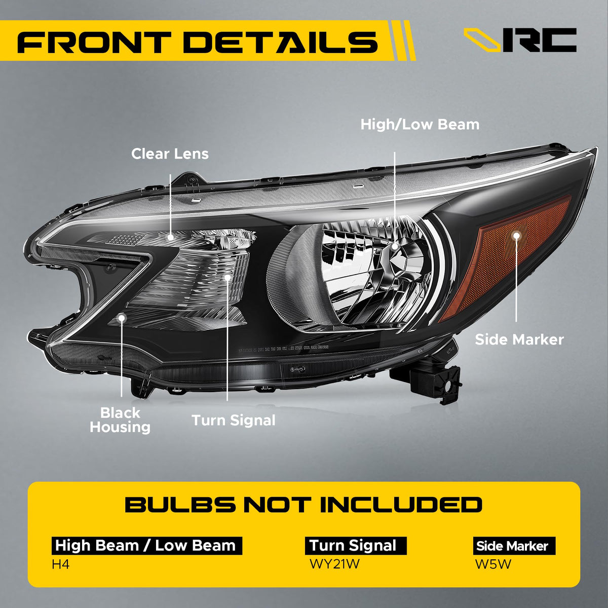 Headlight Compatible with 2012-2014 Honda CR-V Halogen Type Z529