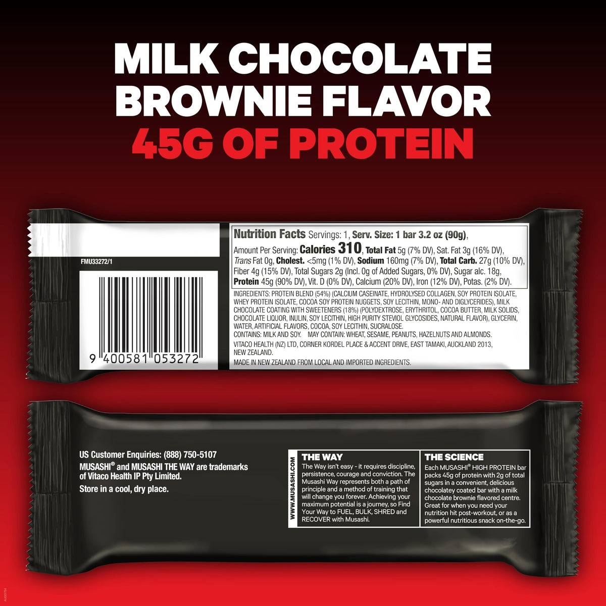 High Protein Bar Milk Chocolate Brownie N5415