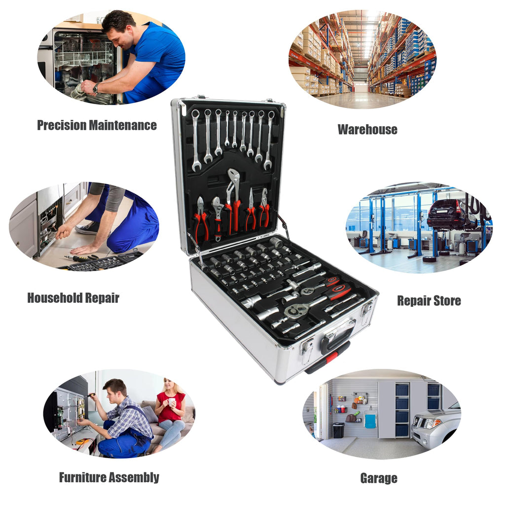899-Piece Household Tool Set with Rolling Case P3245