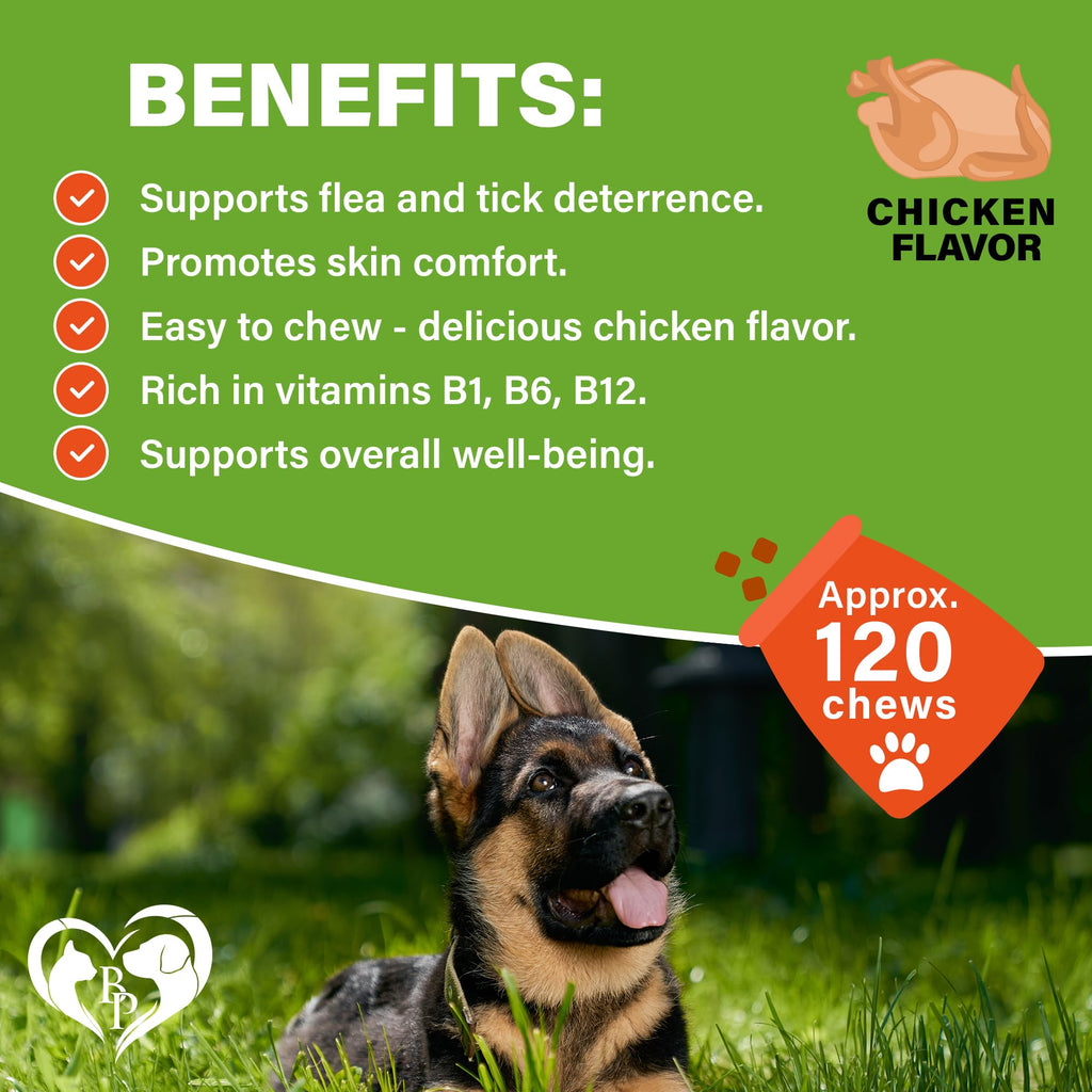 Chewable Flea and Tick Prevention Pills for Dogs J898514