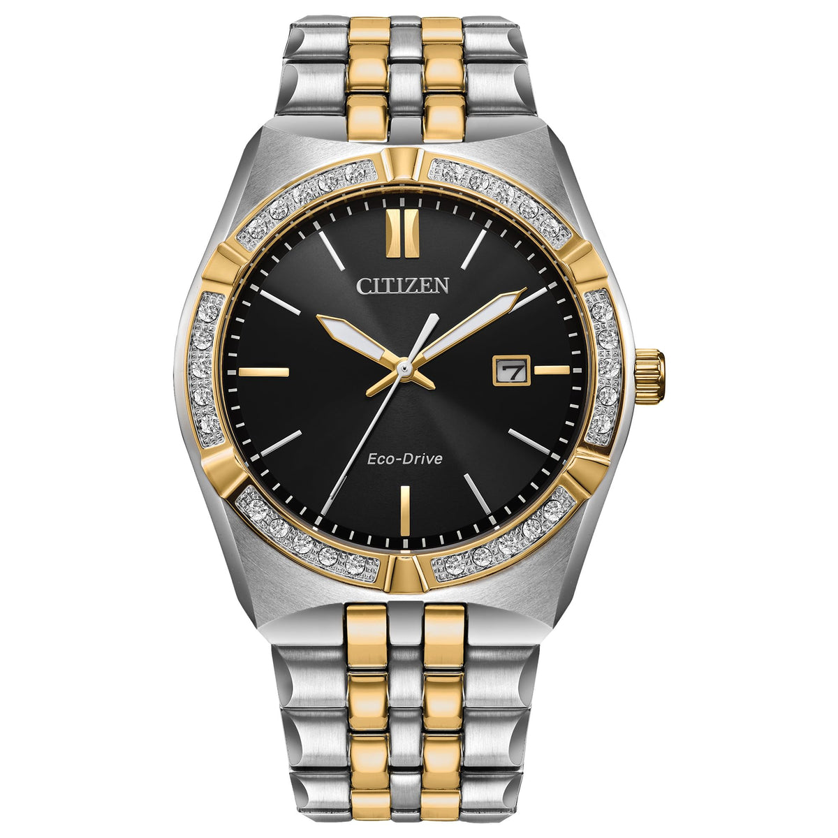 Two-Tone Stainless Steel Diamond Bezel Watch J4276