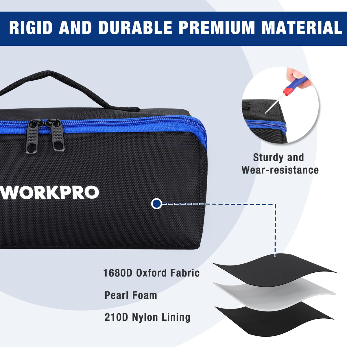10" Wide Mouth Zipper Utility Tool Bag R826460
