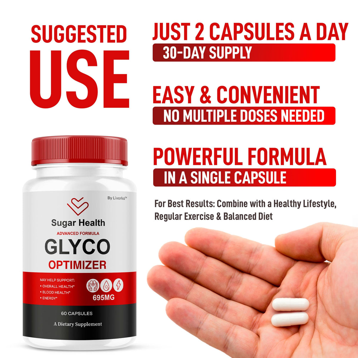All Natural 180 Capsules Supplement Pills V127