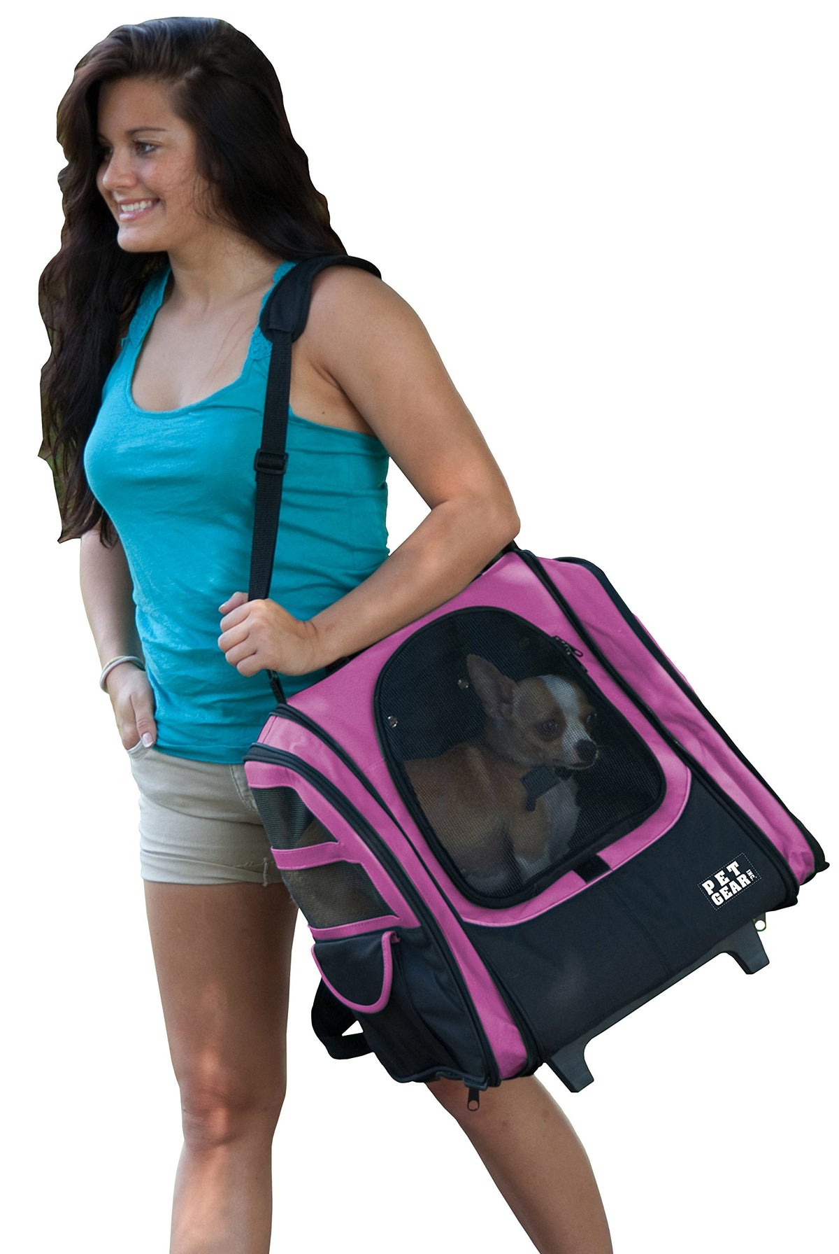 Large Pink Pet Backpack Z39071
