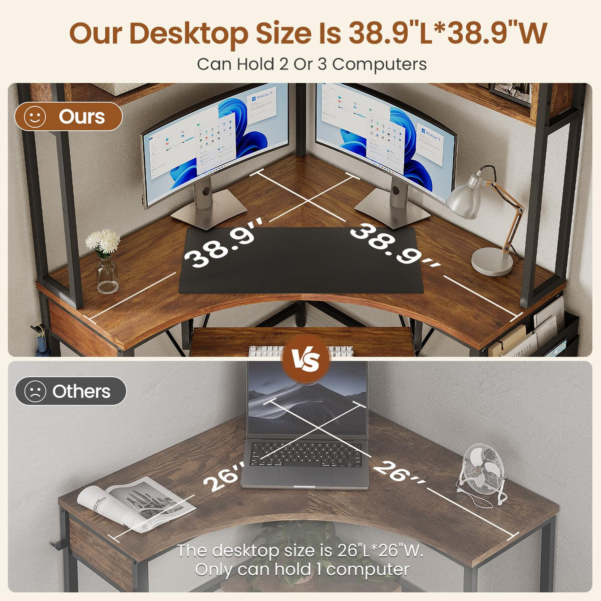 39" Corner Desk with Hutch B10571