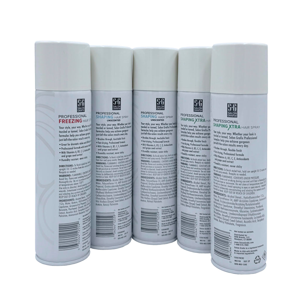 Mega Hold Unscented Quick-Drying Hairspray Pack of 5 O278027