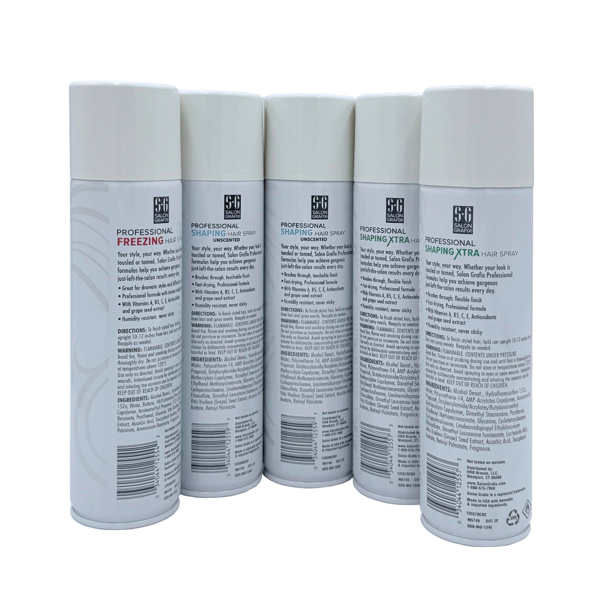 Mega Hold Unscented Quick-Drying Hairspray Pack of 5 O278027