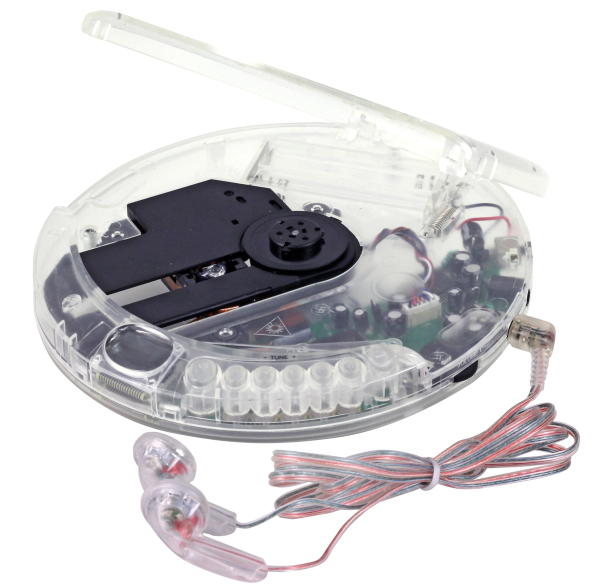 Portable CD Player Transparent Clear O22671