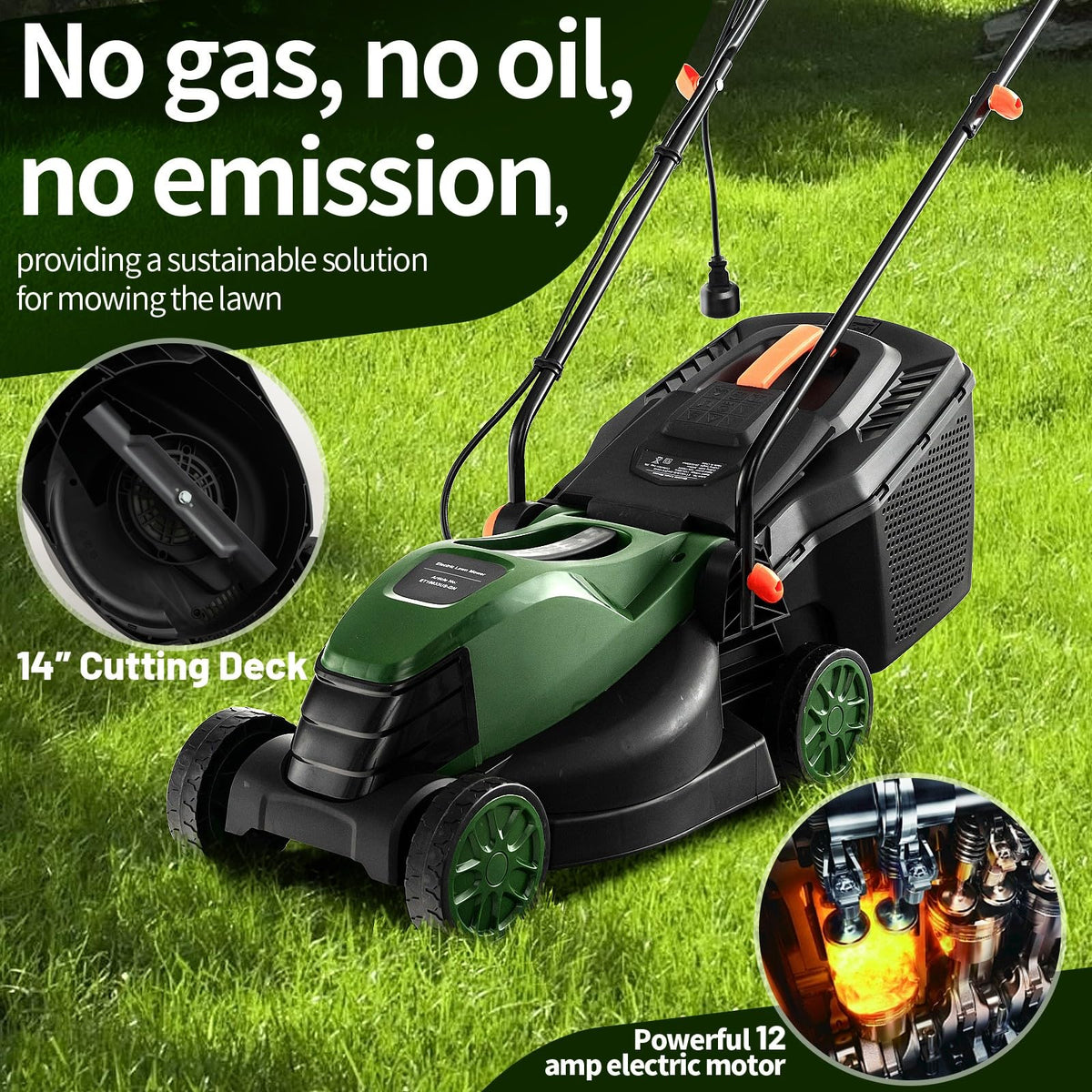 Electric Lawn Mower with Grass Collection Box X64121