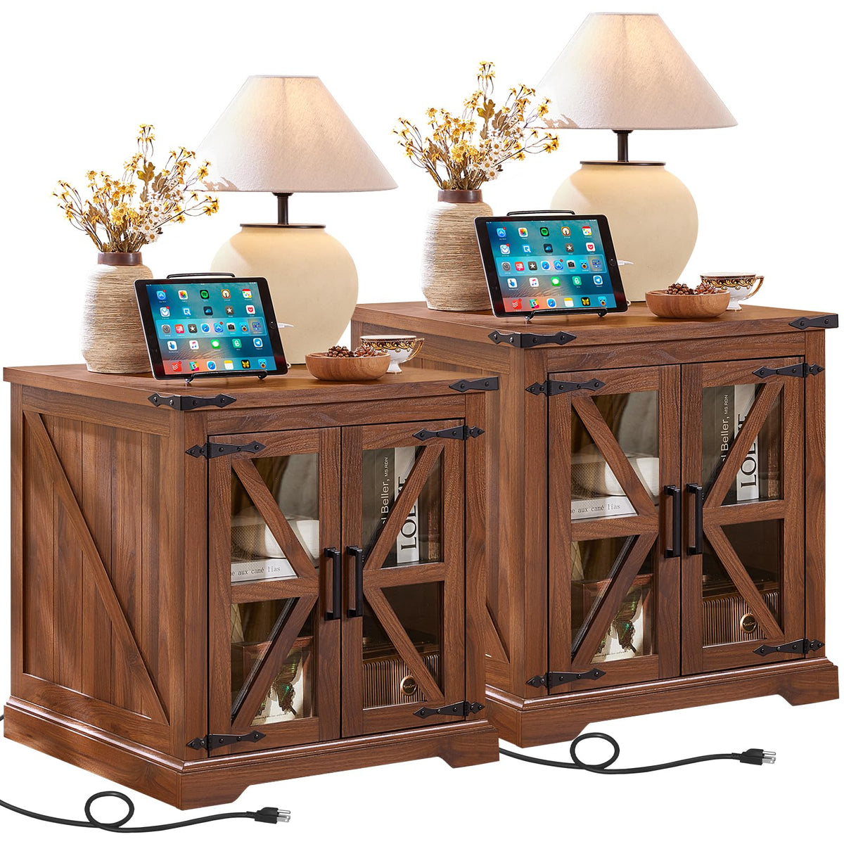 24'' End Table Set 2 with Charger T53463