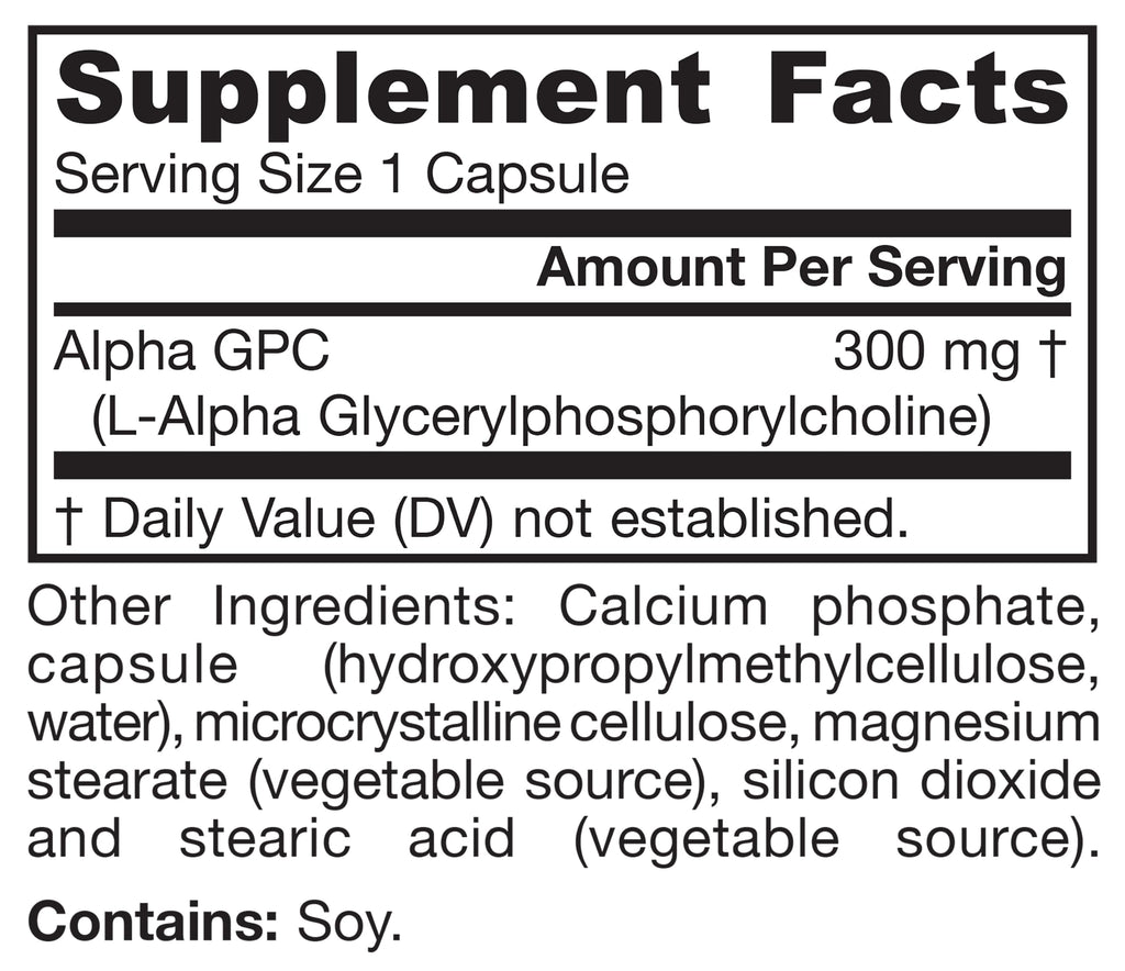 300mg Choline 60 Capsules E3691