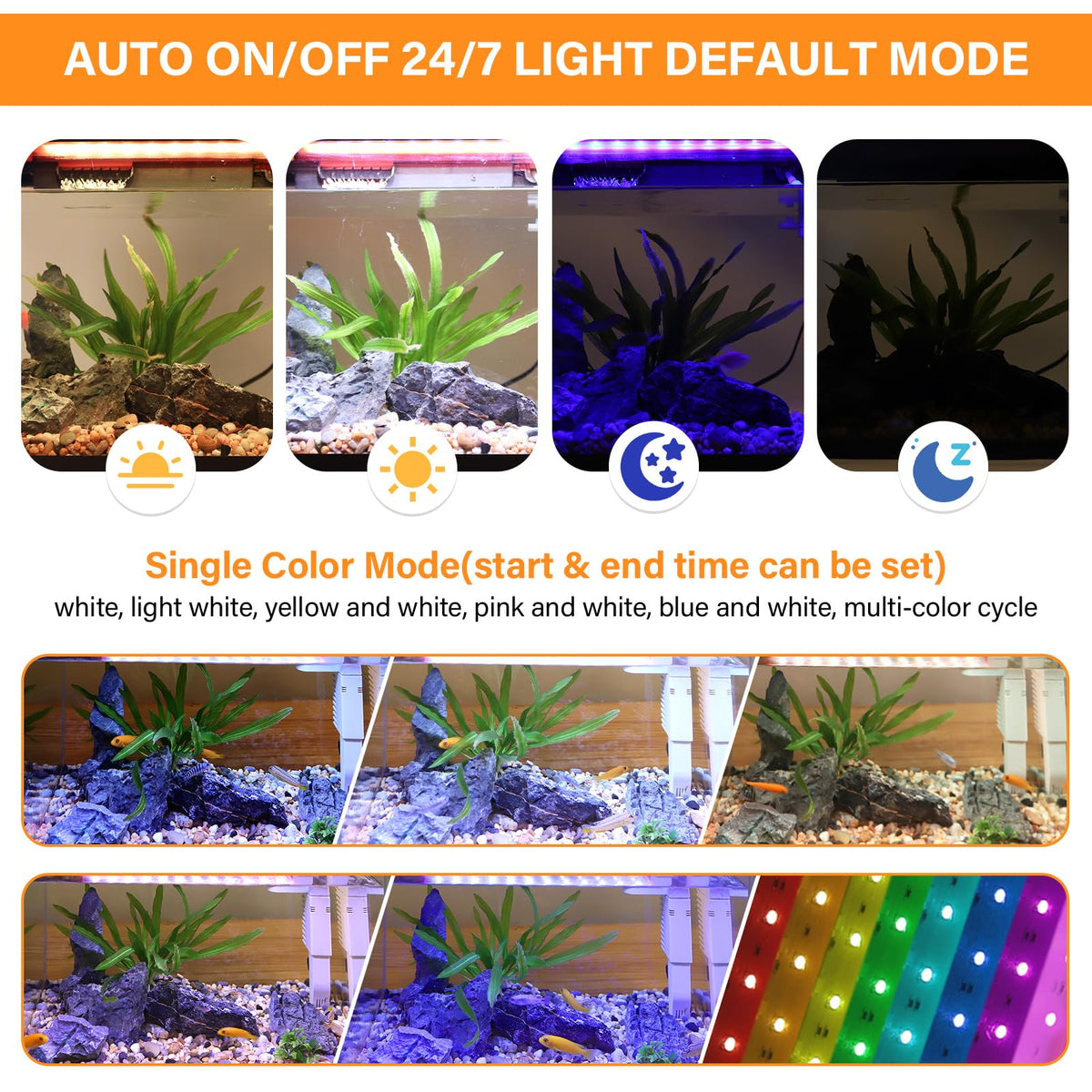 10 Gallon Glass Aquarium Starter Kit with Light Heater Pump Filter X574