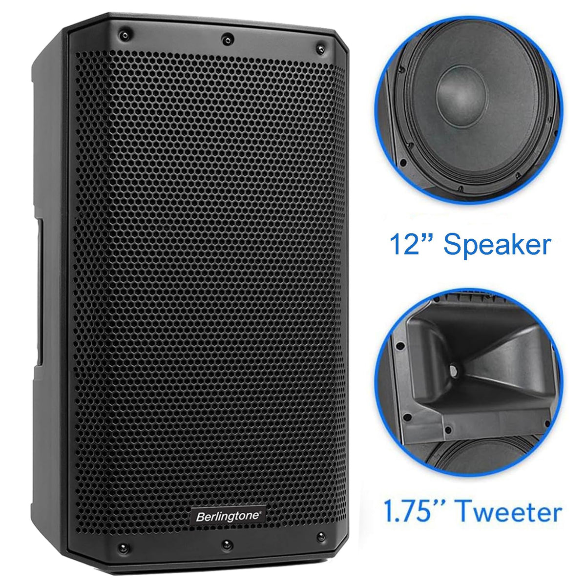 12-Inch Powered PA Speaker with Bluetooth, USB Port, XLR Inputs D312