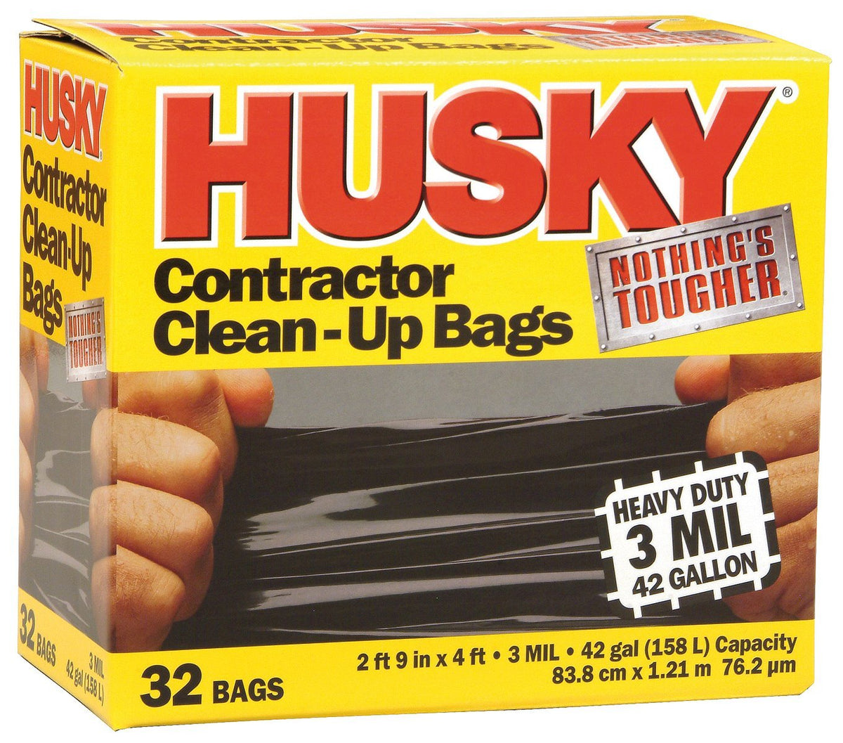 42 gal Black 3-Mil Contractor Trash Bag, 32-Count U185