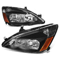 Black Housing Amber Corner Headlights Assembly D849
