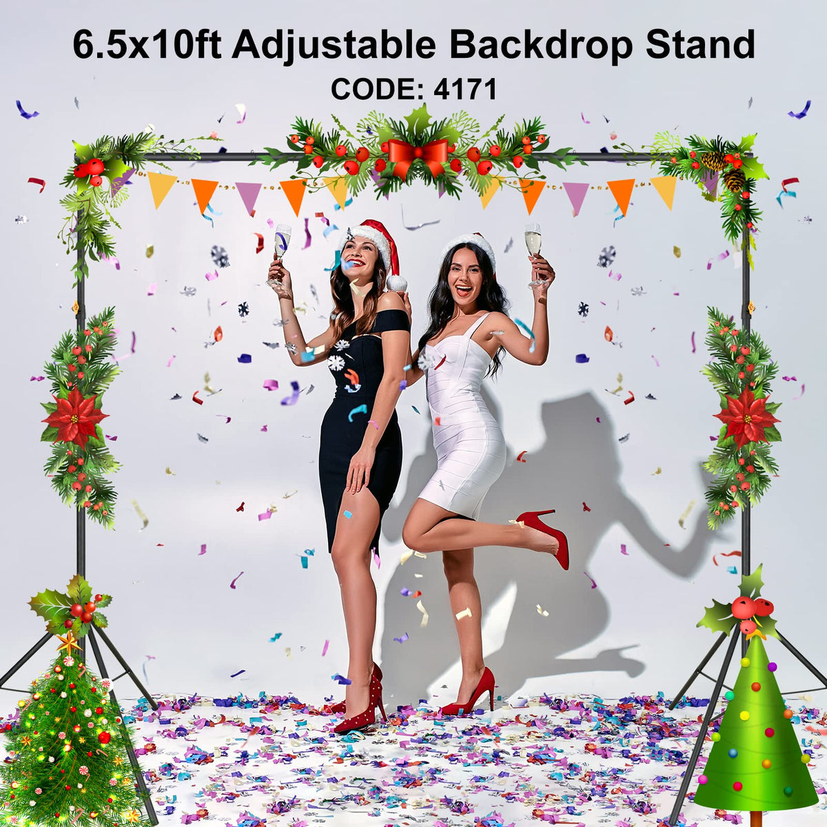 Adjustable Photography Backdrop Stand Kit with Carrying Bag V6716