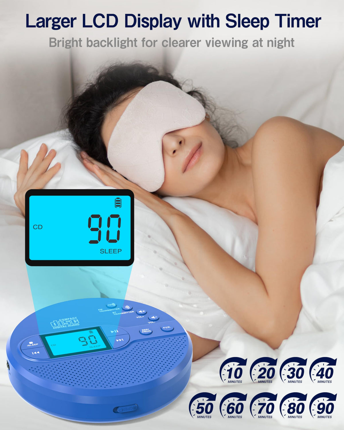Portable CD Player with FM Transmitter & Speaker F13238