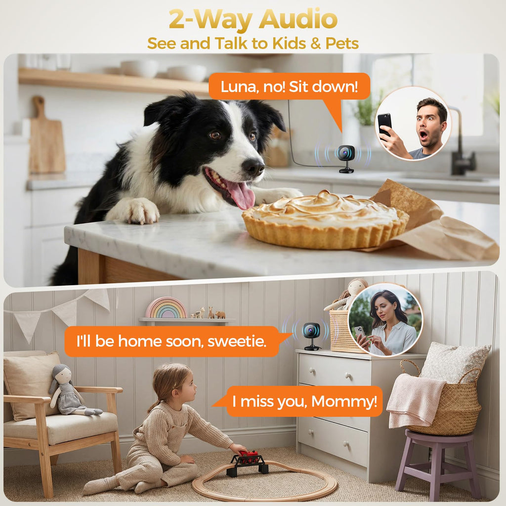 2K Indoor Security Camera 4-Pack with Night Vision U543