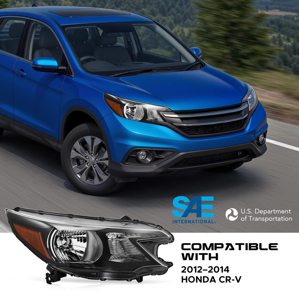 Headlight Compatible with 2012-2014 Honda CR-V Halogen Type Z529