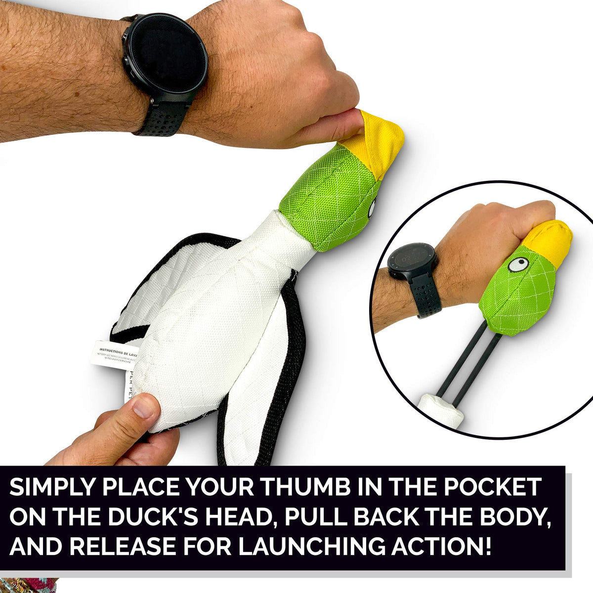 Large Duck Slingshot Fetching Dog Toy F676058