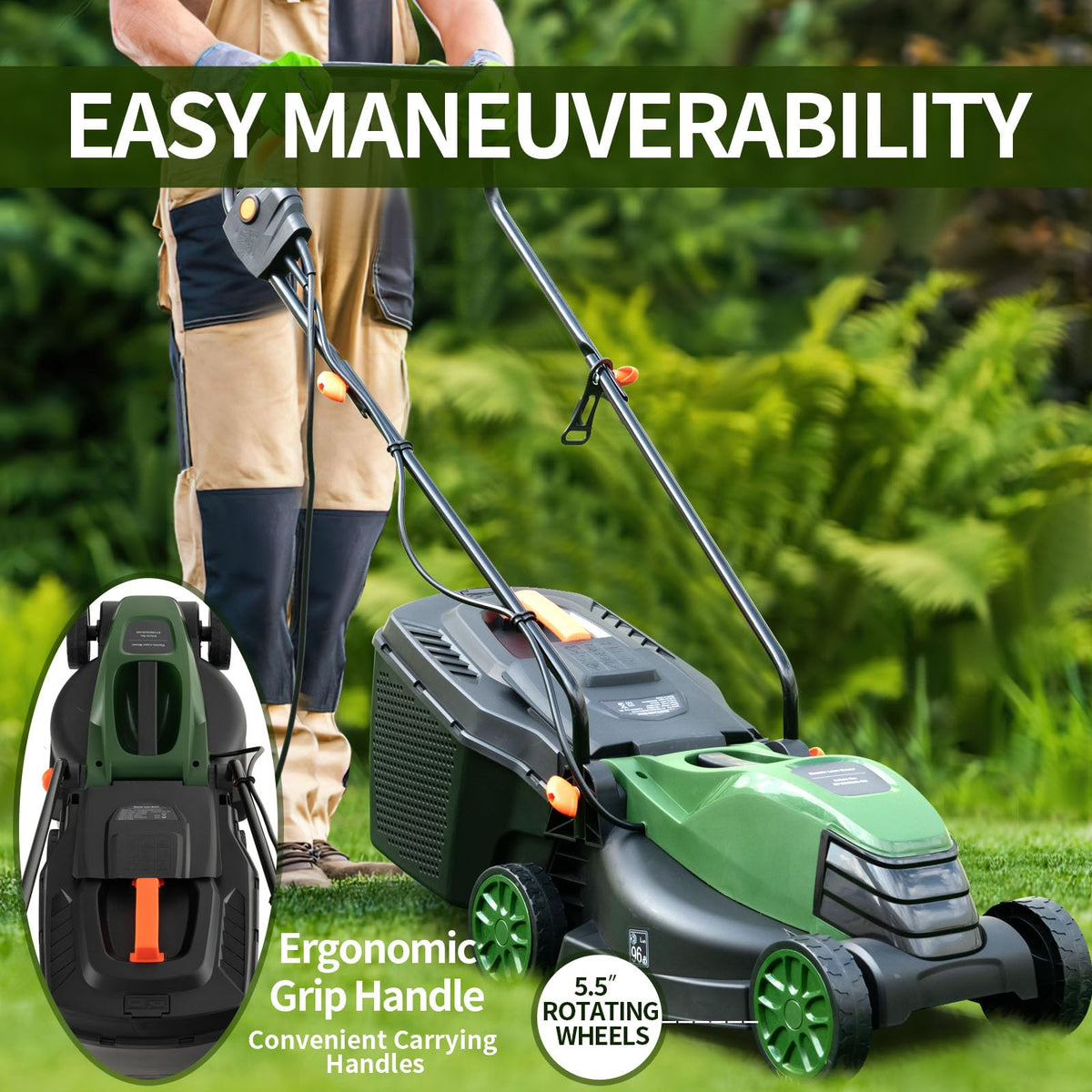 Electric Lawn Mower with Grass Collection Box X64121