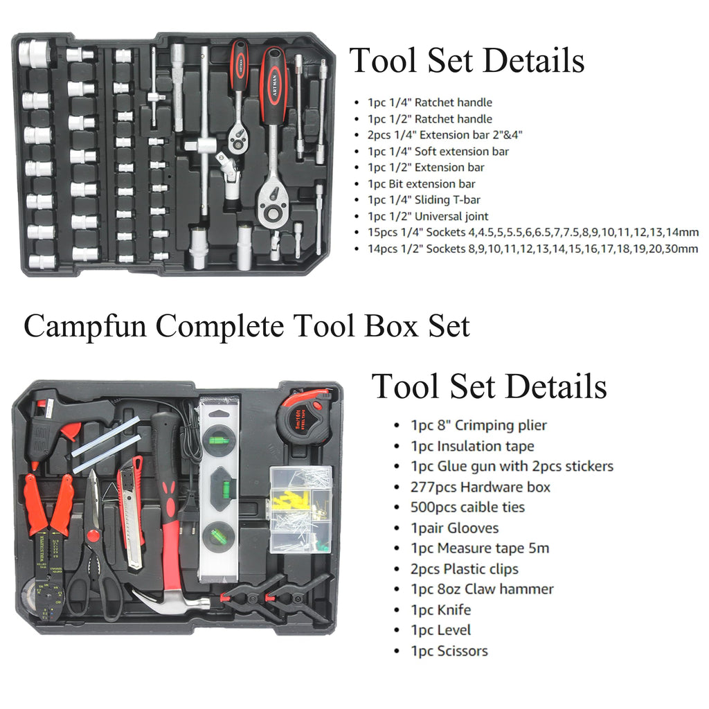 899-Piece Household Tool Set with Rolling Case P3245