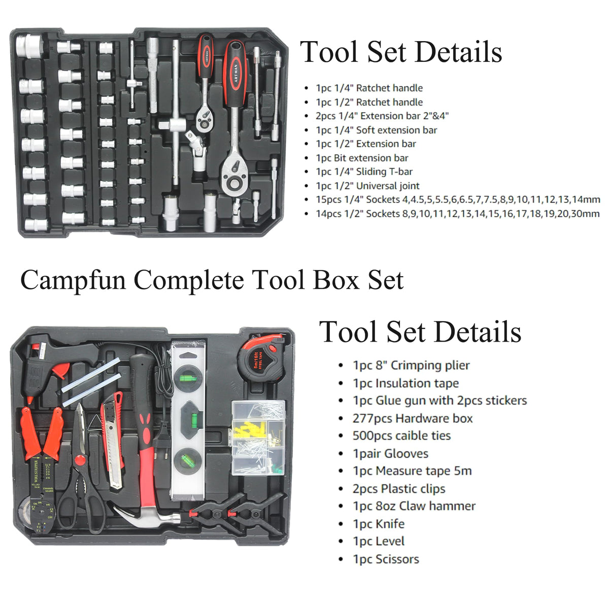 899-Piece Household Tool Set with Rolling Case P3245