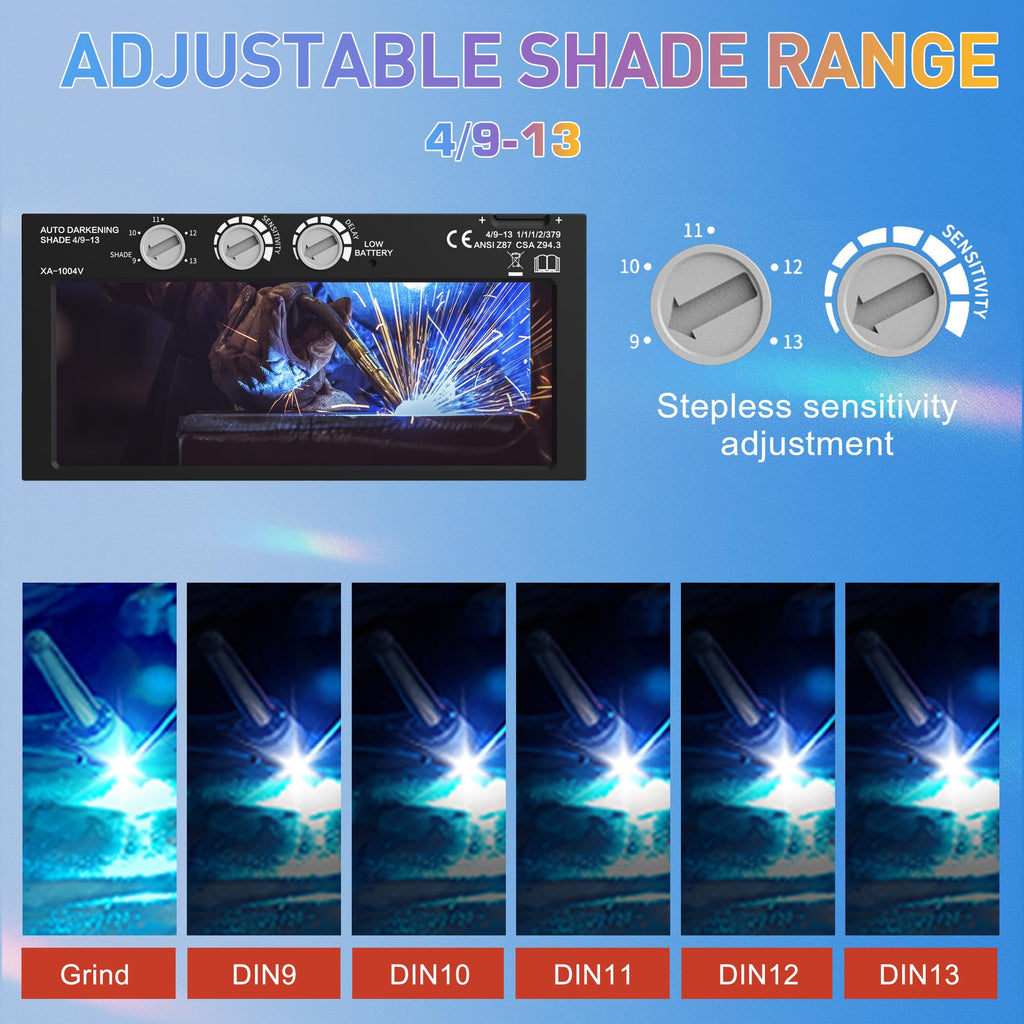 Auto Darkening Welding Lens Variable Shade 4/9-13 Z2594