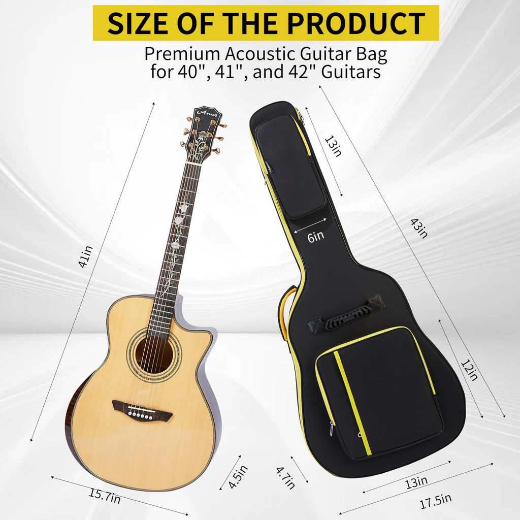 600D Waterproof Padded Acoustic Guitar Gig Bag O274