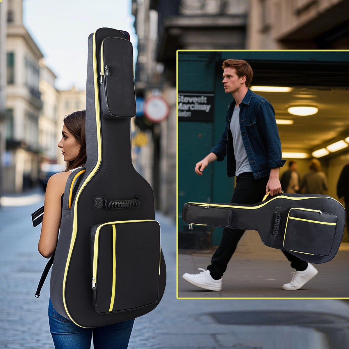600D Waterproof Padded Acoustic Guitar Gig Bag O274