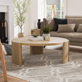 42” Round Oak Finish Wood Coffee Table G6496