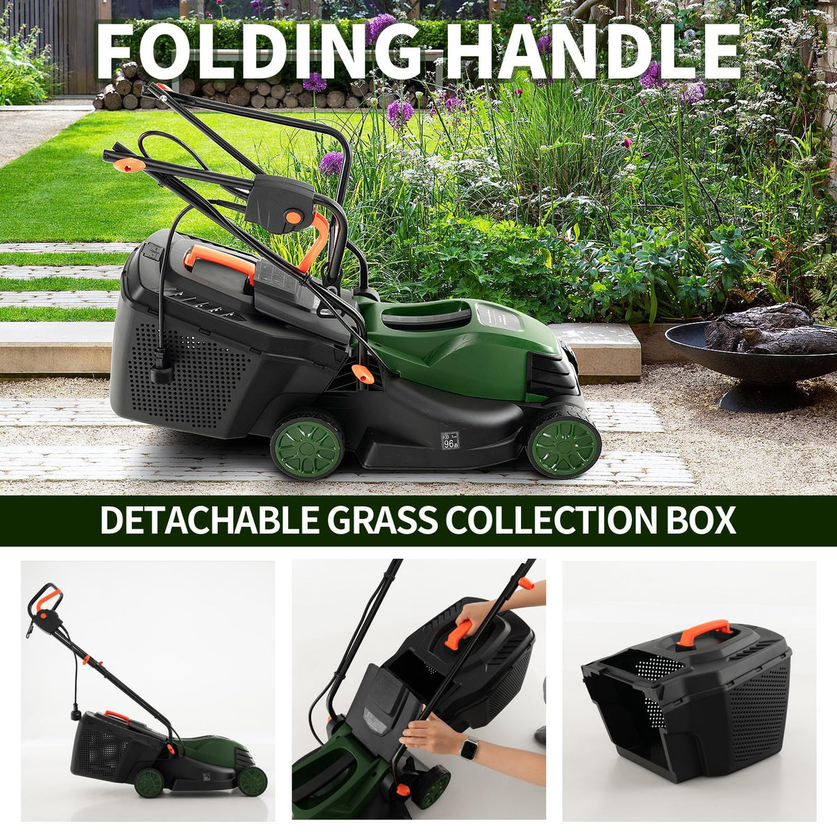Electric Lawn Mower with Grass Collection Box X64121