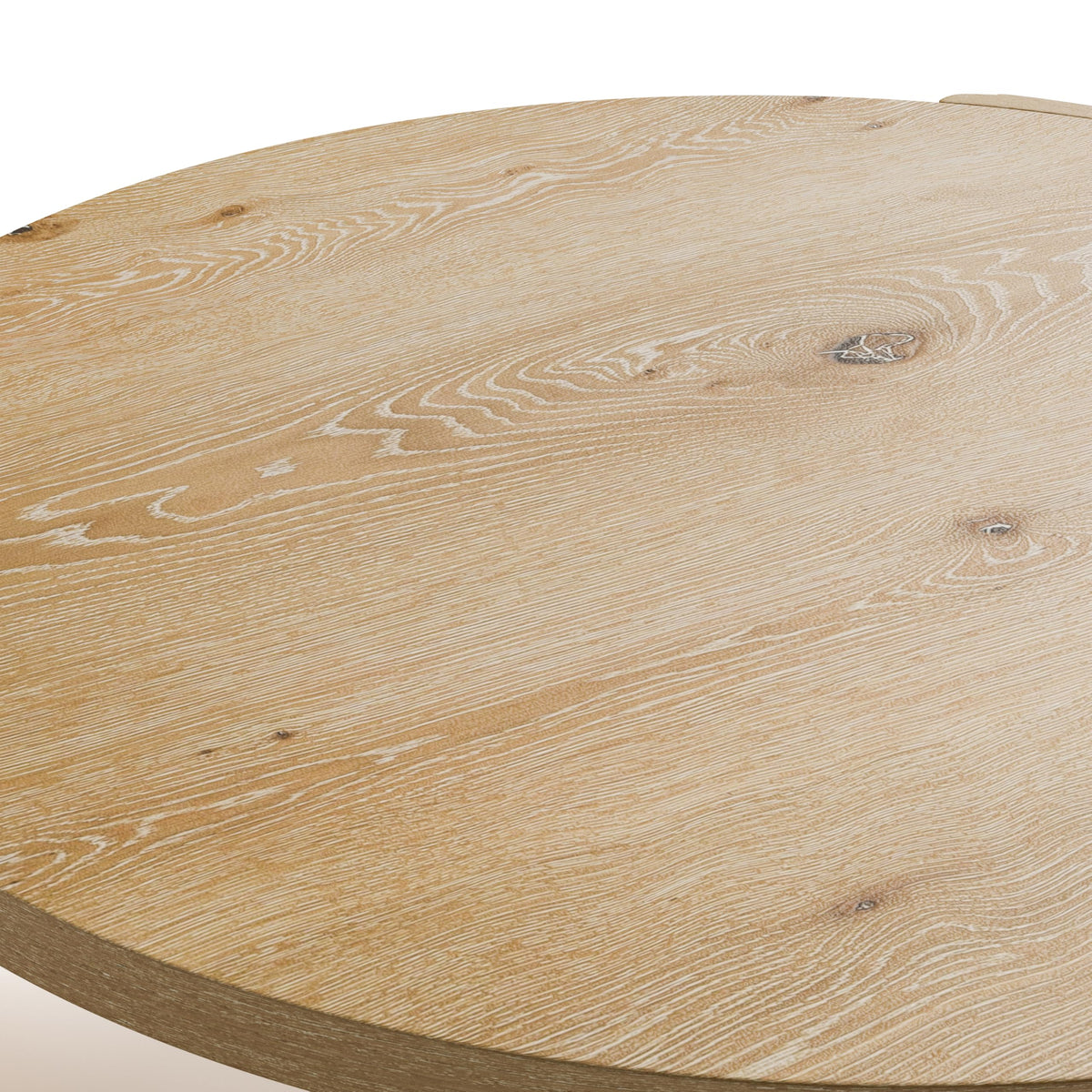 42” Round Oak Finish Wood Coffee Table G6496