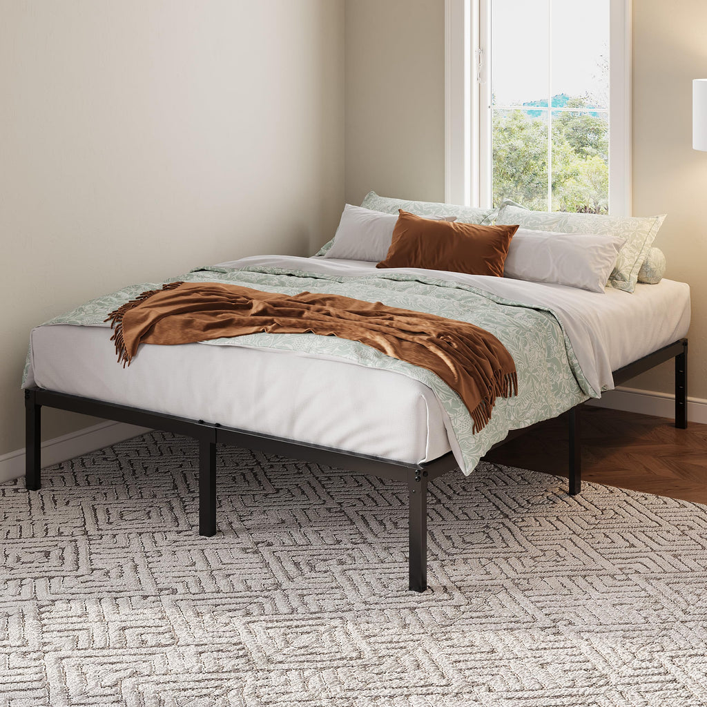 Queen 12 Inch Metal Bed Frame with Storage Space C603318